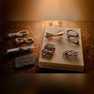 Vintage Sets/single Barrettes W/ Jewel, Resin Mother Mary, & Gold/silver Designs